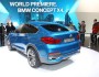 Heckansicht des BMW X4 (in Blau) Shanghai Motor Show 2013