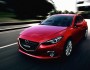 Die dritte Generation des Mazda3 in der Farbe rot