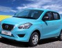 Datsun Go in blau in der Frontansicht
