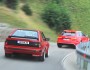 Audi Sport quattro und RS6 Avant beide in rot von hinten