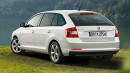 Skoda Rapid Spaceback Green Line in der Heckansicht