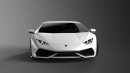 Lamborghini Huracàn in weiß, Aufnahme von vorne