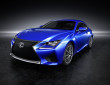Blauer Lexus RC F in der Frontansicht