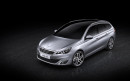 Peugeot 308 SW in silber in der Frontansicht