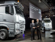 Präsentation der Lkw-Modelle Mercedes-Benz Arocs SLT und den Actros SLT