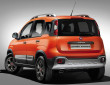 2014 Fiat Panda Cross in orange in der Heckansicht