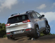 Jeep Cherokee 2014 in der Heckansicht in silber