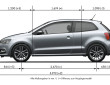 Volkswagen Polo 2014 Spurbreite, höhe und länge