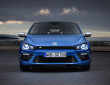 Blauer VW Scirocco Facelift 2014 in der Frontansicht