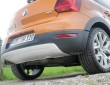Der Unterfahrschutz an Heckstoßfänger des VW CrossPolo