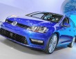 VW Golf SportWagen in Blau auf der New York Motor Show 2014