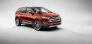 Ford Edge in der Ausstattung Titanium in rot