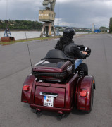 Harley-Davidson Tri Glide Ultra in der Heckansicht