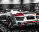 Audi R8 mit Spoiler und breiten Felgen