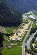 Baustelle des Brennerbasistunnels in Mauls
