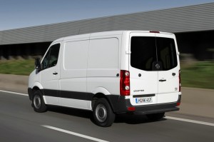 VW Crafter Kastenwagen in der Farbe Weiß