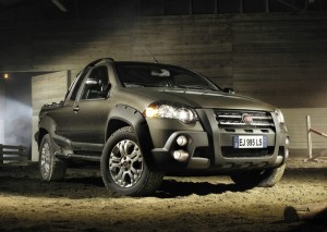 Die Front des Fiat Strada