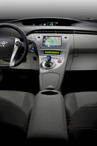 Die Mittelkonsole des Toyota Prius