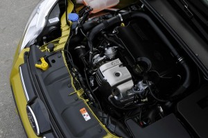 Der Motorraum des Ford Focus Ecoboost