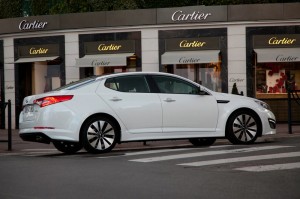 Der neue Kia Optima in der Seitenansicht
