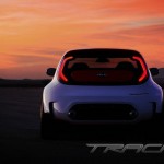 Die Konzeptstudie Kia Trackster in der Heckansicht
