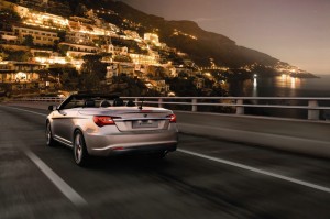 Das Lancia Flavia Cabrio in der Heckansicht