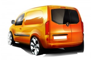 Die Heckpartie des Mercedes-Benz Citan