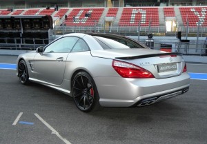 Die Heckpartie des Mercedes-Benz SL 63 AMG 2012