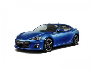 Der Sportwagen Subaru BRZ in der Farbe Blau