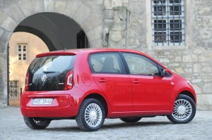 Die Heckpartie des neuen Up mit 5 Türen