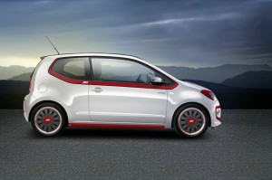 Der Volkswagen Up in der Abt-Version in der Seitenansicht