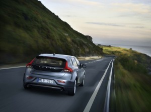 Die Heckpartie des Volvo V40 2012