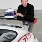 Walter Röhrl mit dem Rennwagen Porsche 911 GT3 RS