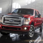 Die Frontansicht des Pickups Ford F-Serie Platinum