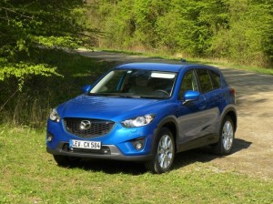 Der Mazda CX-5 auf der Wiese
