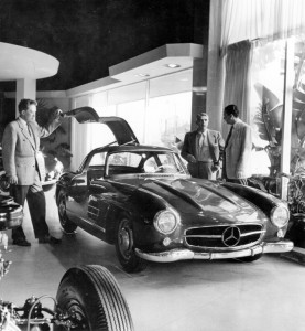 Präsentation des Mercedes-Benz Typ 300 SL W 198 I in Hollywood
