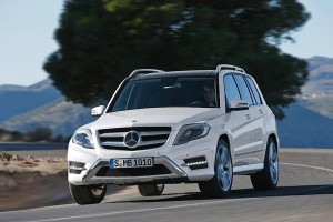 Die Mercedes-Benz GLK-Klasse in weiß