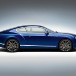 Bentley Continental GT Speed in der Seitenansicht (Blau)