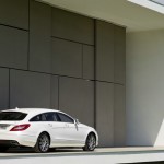 Mercedes-Benz CLS Shooting Brake in Weiss in der Heckansicht