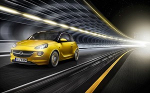 Opel Adam in Gelb in der Frontansicht