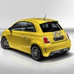 Abarth 695 Tributo Ferrari in Gelb von hinten