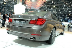 Die Heckpartie des BMW 740 LI