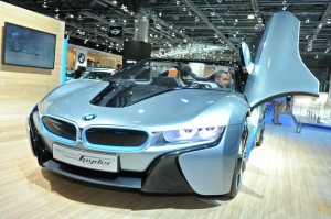 BMW i8 Spyder Concept Car in Moskau
