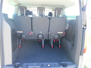 Der Gepäckraum des Ford Tourneo Custom