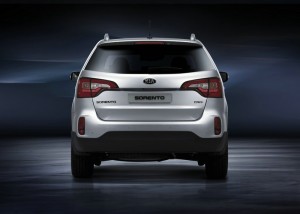 Die Heckansicht des Kia Sorento Facelift