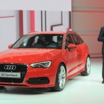 Der neue Audi A3 in Rot auf dem Pariser Autosalon 2012