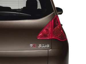 Die Rückleuchten des Peugeot 3008-Sondermodells Napapijri