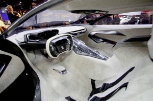 Der Innenraum des Peugeot-Konzeptfahrzeugs Onyx
