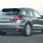 Das Heck des neuen Porsche Cayenne S Diesel