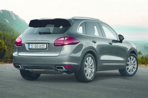 Das Heck des neuen Porsche Cayenne S Diesel